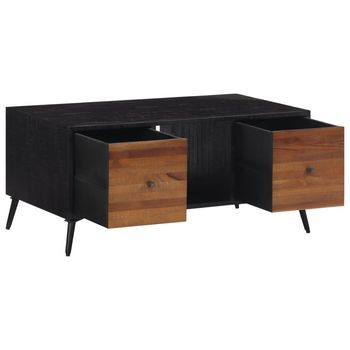Mesa De Centro，mesa Auxiliar，mesa De Café Teca Reciclada Maciza 90x50x41 Cm