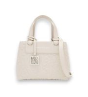 ax armani exchange para mujer xw001576af15774u6208 bolso con letras en relieve beige osfa casual poliester