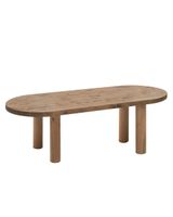 mesa de centro de madera maciza envejecido 120x40cm
