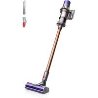 dyson cyclone v10 aspiradora sin cable accesorio low-reach adaptador para zonas dificiles hasta 60 minutos 150 vatios de succion filtracion 9999 14 ciclones color nickel y copper