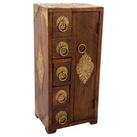 joyero de madera marron 17x125x37h cm