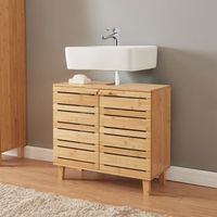 mueble bajo lavabo epind 60x66x30 cm bambu - natural encasa