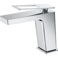 grifo monomando lavabo en laton y zamak cromado altura 153 mm proyeccion 140 mm