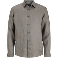 jack  jones camisa manga larga 12293563 lawrence linen-smokey olive para hombre