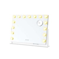 espejo de maquillaje profesional led tactil 15 bombillas ajustables 3 tonos