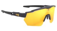 gafas azr race rx negro transparente   lente hidrofobica dorada