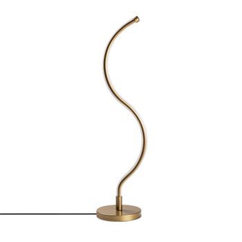 Lámpara De Mesa Yilan-13277 Oro Metal Diámetro 13 Cmx57 Cm