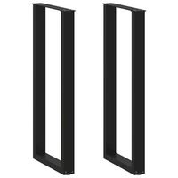 patas para mesa de bar en forma de u 2 unidades color negro 50 x 110-111 cm acero vidaxl