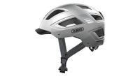 casco abus hyban 2 0 led signal plateado