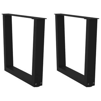 Patas Para Mesa De Centro En Forma De V (2 Unidades), Color Negro, 50 X (42-43,3) Cm, Acero Vidaxl