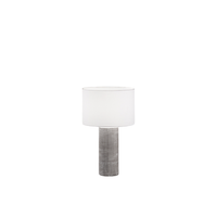 lampara de mesa de ceramica perenz color gris con pantalla de tela diametro 32 cm altura 53 cm bombilla 1xe27 max 60w no incluido