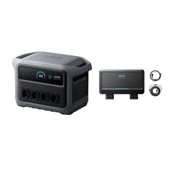 Kit Estación De Energía Anker Solix C1000x Gen 2 + Alternator Charger, Cargador Dc Doble 800 W, 1056 Wh