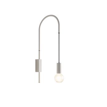 Zafferano - Lámpara De Pared Filo, Giratoria 200°, Metal Pintado, Bombilla E27 Máx. 60 W Incluida, Altura 61 Cm - Blanco