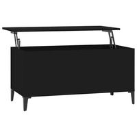 mesa de centrormesa auxiliarrmesa de cafe madera contrachapada negro 90x445x45 cm