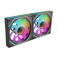 mars gaming mf-3dprox2r kit 2x ventiladores 120mm aspas invertidas iluminacion argb triple infinity mirror 360 control pwm rodamientos fdb ventiladores pc con compatibilidad total argb