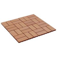 tile de decking 22 uds teca 30 x 30 cm wpc vidaxl