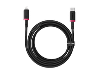 cable usb a lightning - baseus dura tipo-c carga rapida trenzado ultrarresistente de 200 cm universal 20w rojo y negro