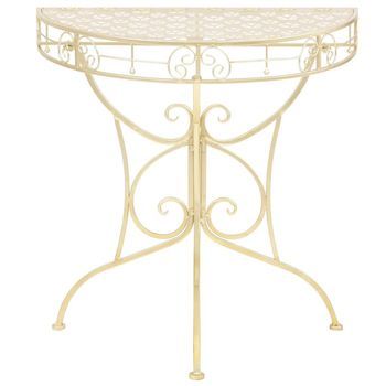 Mesa De Centro，mesa Auxiliar，mesita De Centro Vintage Metal Semicircular 72x36x74 Cm Dorado
