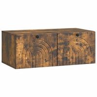 mueble para tv de pared roble ahumado 785 x 41 x 30 cm vidaxl