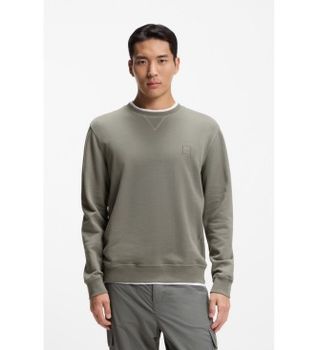 BOSS para hombre. 50509323 Sudadera Aplique logo verde (L), Casual, Algodón