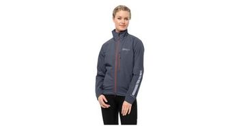 Chaqueta impermeable para mujer morobbia 2 5l gris de jack wolfskin