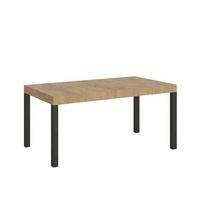 mesa extensible 90x140244 cm everyday premium roble nature estructura antracita