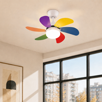 nettlife ventilador de techo blanco con iluminacion mando a distancia silencioso con temporizador 6 aspas para dormitorio