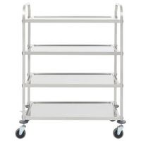 carrito de cocinarestanteria de cocina carrito de servir de 4 alturas acero inoxidable 107x55x125 cm