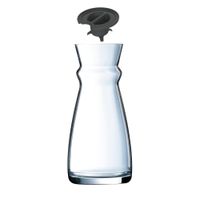botella vidrio con tapon negro 1l