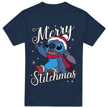 Disney Camiseta Merry Stitchmas para hombre
