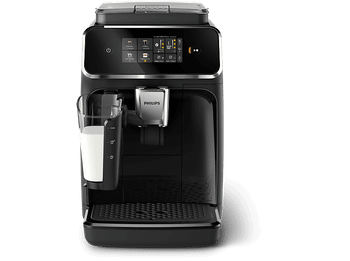 Cafetera superautomática - Philips EP2331/10, LatteGo, 15 Bar, 4 Bebidas, SilentBrew, Pantalla táctil, 1.8 l, Filtro AquaClean, Negro