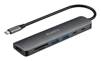 hub ewent ew1152 usb-c 7 en 1 hdmi 4kusb-c2usb-alector tarjetas sd y mirosd