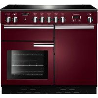 rangemaster professional 100 induction range cooker - cranberry  chrome cranberry