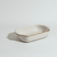 fuente de horno de gres beige