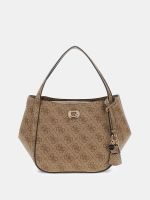 bolso satchel con logo coleen