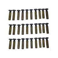 tornillos de anclaje lona de piscina kit 30 ud 30 tornillos acero inox  30 tacos