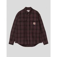carhartt camisa manga larga camisa edmands ls shirt natural-palisander para hombre