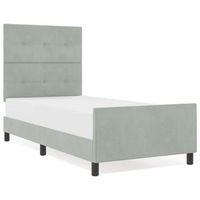 cama tapizada 207x93x128 cm  - gris