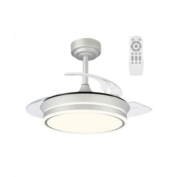 Ventilador led aspas plegables perla mini gris cct dim (46w)