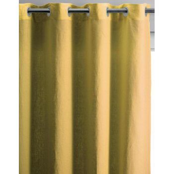 Cortina Vivaraise Zeff En Lino Color Ajenjo - 140 X 280 Cm
