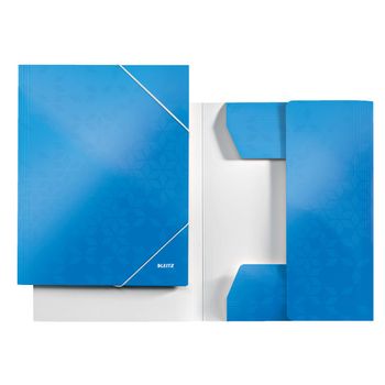Leitz 3982 WOW carpeta de cartón cierrre elástico azul metalizado