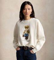 polo ralph lauren para mujer 211b23856001 sudadera de felpa con polo bear blanco crema xs casual algodon