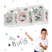 plafon de techo 3 luces infantil the pirates piratas