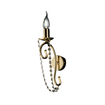 Aplique Magda En Hierro Dorado 1 Luz L.8 P.15 Bl146-ap1-or