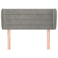 cabecero cama mueble de dormitorio de terciopelo claro 103 x 23 x 7888 cm gris m020008089