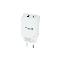 cargador usb pared tooq tqwc-ganqcpd45wt gan usb-cpd  usb-aqc 45w blanco