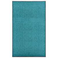 felpudo lavable azul cian 90x150 cm vidaxl