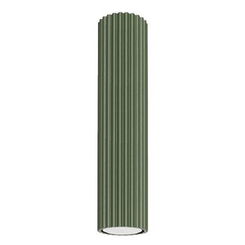 Lámpara de techo verde oliva aluminio alt. 7 cm