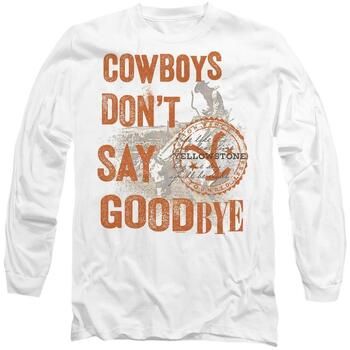 Yellowstone Camiseta manga larga Cowboys Don't Say Goodbye para mujer