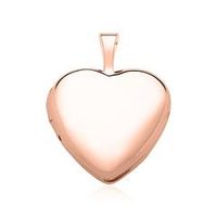 medallon de oro rosa de 14 quilates con corazon grabado